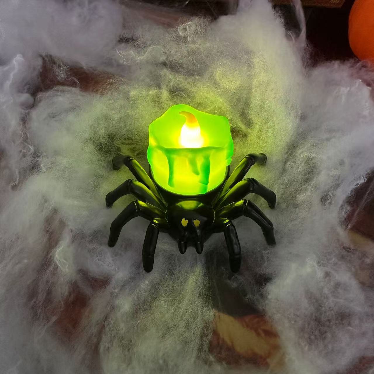 ๐ท๏ธ๐ Halloween Spider Eyeball LED Candle Lights โ Creepy Pumpkin Decor Props