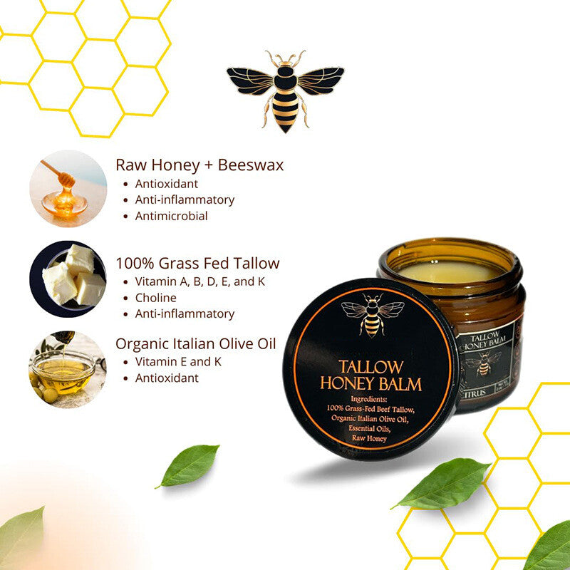 Tallow Honey Balm - Nature's Perfect Solution for Stretch Marks & Skin Repair