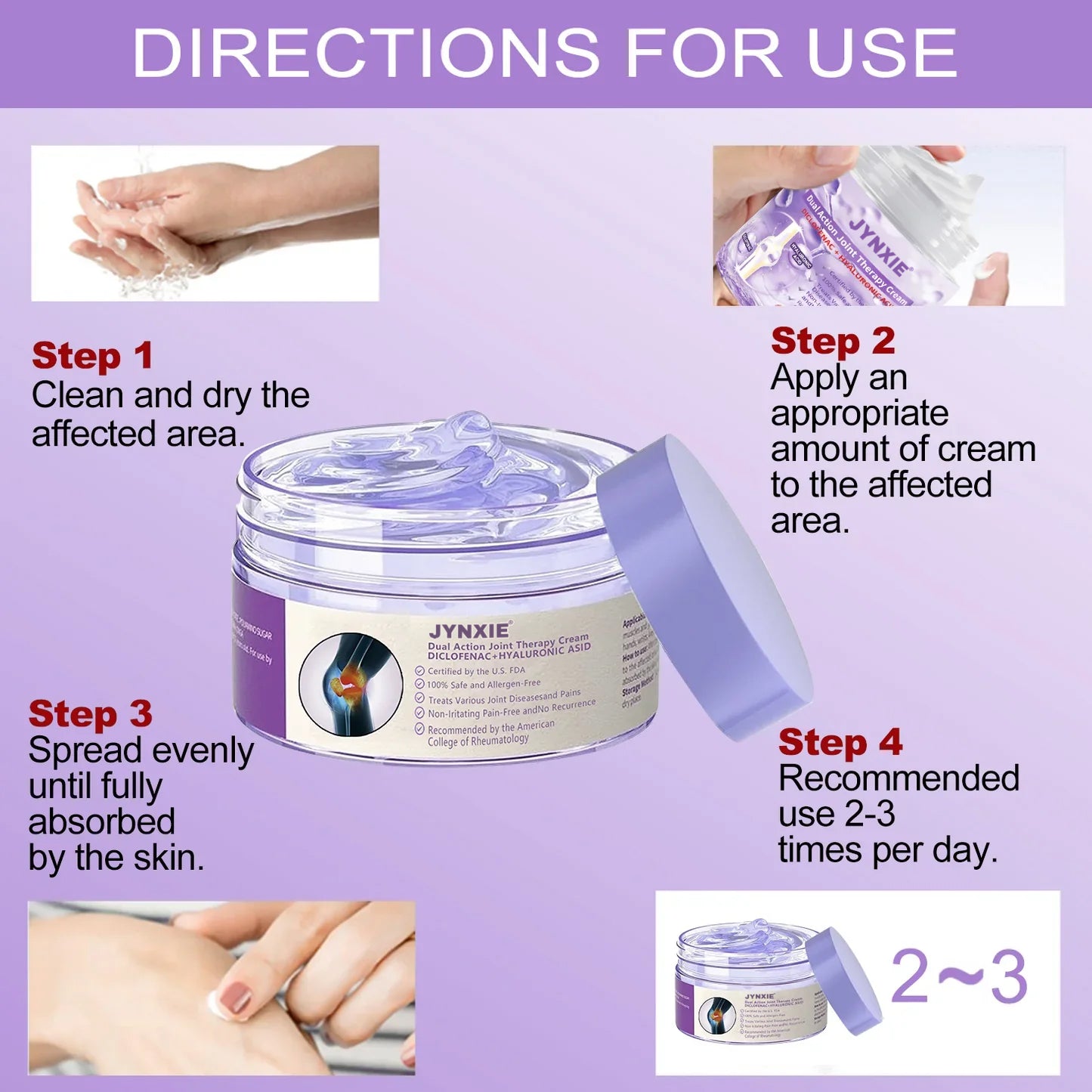 Jynxie® 7 Day Rapid Joint & Bone Therapy Cream USA Orthopedics (AAOS) Approved