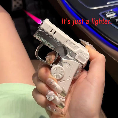 🔥Unique Gyro Folding Pistol Shaped Gas Lighter (Without Butane Gas)