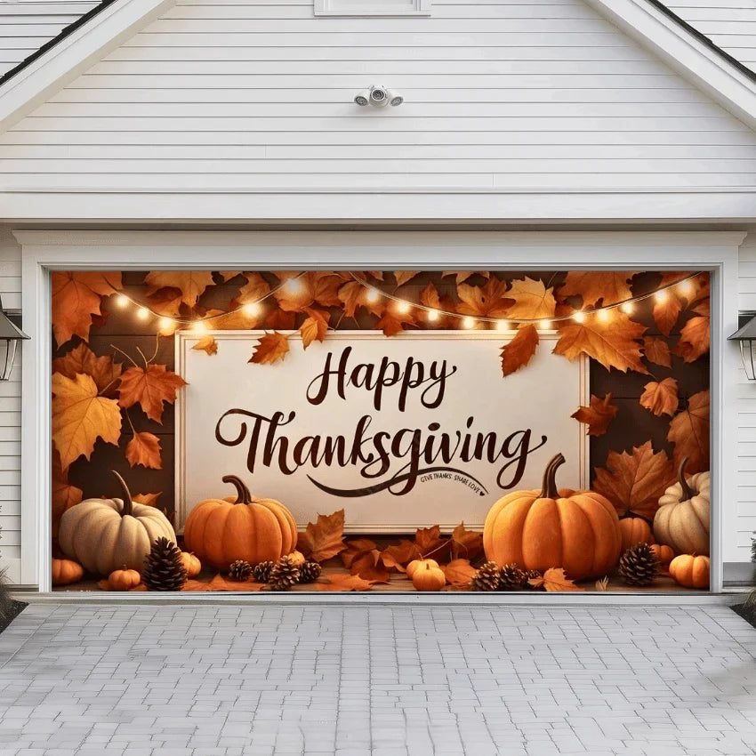 Happy Thanksgiving (B) | Festive Garage Door Cover