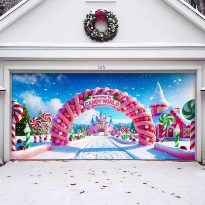 Candy World | Christmas Garage Door Cover