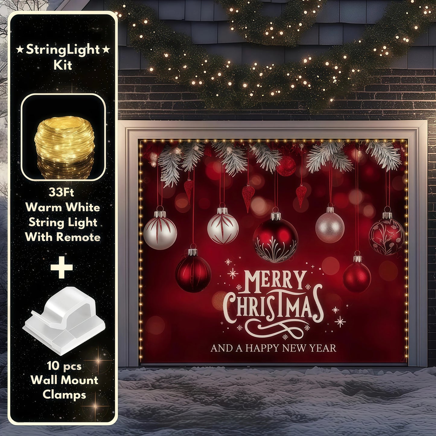 Christmas Ornaments & HNY | Christmas Garage Door Cover
