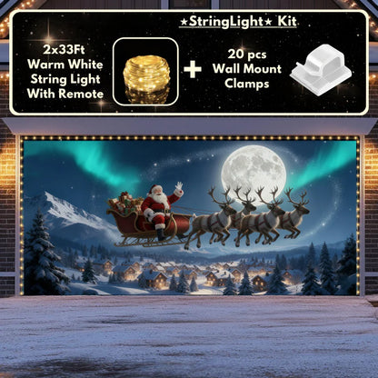 Christmas Eve Aurora Tour | Christmas Garage Door Cover