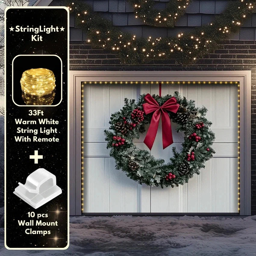 Christmas Wreath | Christmas Garage Door Cover