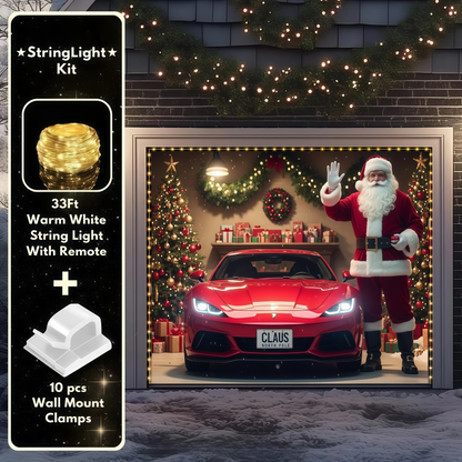 Santa's Garage  | Christmas Garage Door Cover