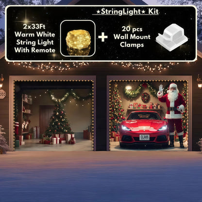 Santa's Garage  | Christmas Garage Door Cover