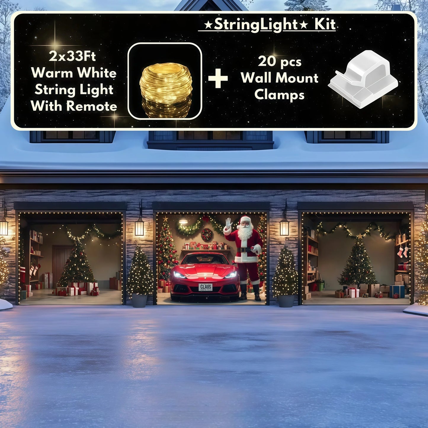 Santa's Garage  | Christmas Garage Door Cover