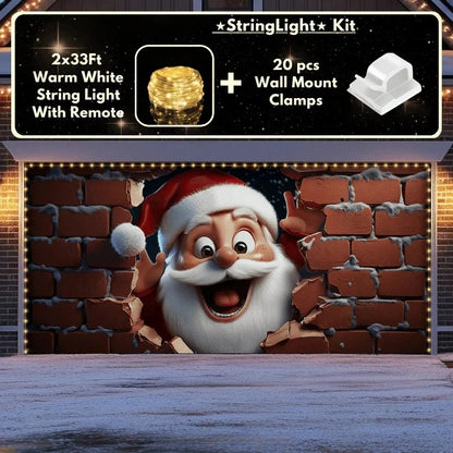 Santa's Surprise | Christmas Garage Door Cover