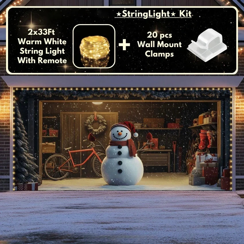 Snowy The Snowman | Christmas Garage Door Cover