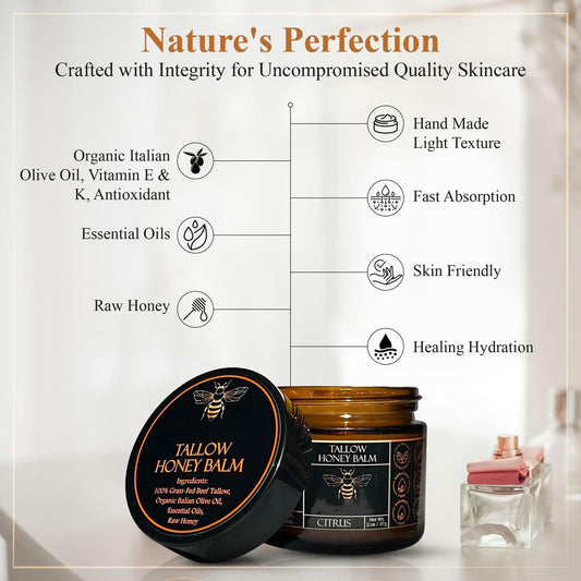 Tallow Honey Balm - Nature's Perfect Solution for Stretch Marks & Skin Repair